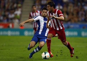 Koke estrelló un balón en el palo