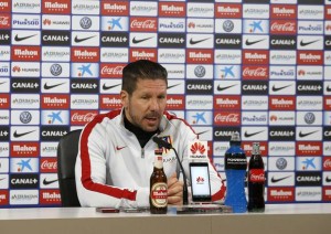 Simeone en la rueda de prensa previa del Celta de Vigo - Atlético de Madrid