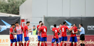Alcobendas pone a prueba el acero del filial El filial celebra el gol de la victoria de Katime