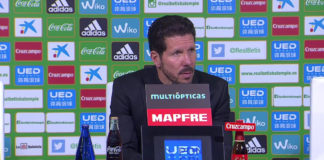 Simeone: «Hicimos un gran partido»