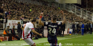 Giménez, 50 partidos defendiendo al Atlético de Madrid
