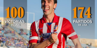 Godín alcanza las 100 victorias ligueras con el Atlético de Madrid Godín alcanza las 100 victorias en Liga con el Atlético