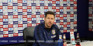 Simeone: «Todos los partidos los jugamos con humildad, trabajo y esfuerzo»
