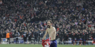 Juanfran: «Era mi primer penalti con el Atleti»