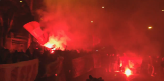 La afición del Atleti enciende la Champions