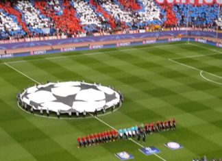 Espectacular recibimiento de la afición del Atleti contra el Bayern