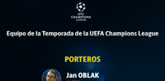 Seis del Atleti en el equipo del año UEFA