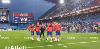 Los suplentes se ejercitaron en el Calderón tras el partido contra el Celta
