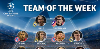 Cuatro atléticos en el once de la semana para la UEFA
