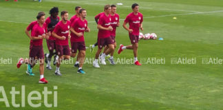 Gameiro se entrena este lunes con sus compañeros por primera vez