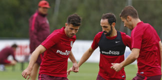 El Atleti se entrena en cuadro