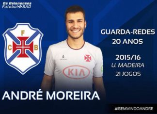 André Moreira, cedido a Os Belenenses Os Belenenses