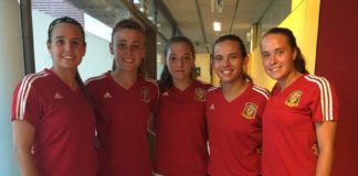 La Sub-19 se lleva a cinco colchoneras a Azerbaiyán Jugadoras colchoneras concentradas con la selección. Foto Club Atlético de Madrid