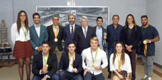 Olímpicos y Paralímpicos en el palco del Calderón