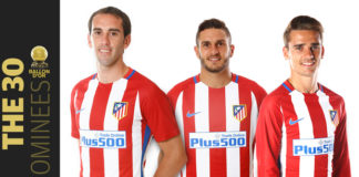 Godín, Koke y Griezmann nominados al Balón de Oro