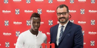 Amath, cedido en el CD Tenerife, jugador Cinco Estrellas de octubre