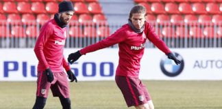 Último entrenamiento antes de viajar a Vitoria