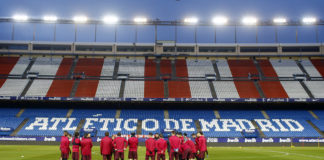 El Atleti entrena con Giménez en la última sesión previa al Celta