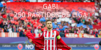 Gabi alcanza los 250 partidos de Liga con el Atleti