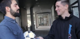 Fernando Torres, mensajero de Amazon por un día