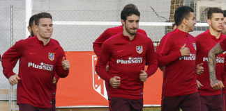 Gameiro da el susto en el entrenamiento