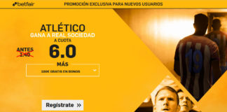 Supercuota 6.0 para la victoria del Atleti vs. Real Sociedad