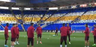 El Atleti completó la última sesión antes del partido contra el Leicester