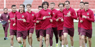 Juanfran y Vrsaljko no entrenaron junto a sus compañeros