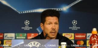 Simeone: «Tengo claro quien va a jugar mañana en el lateral»