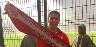 Un mexicano, peñista de Alcobendas, en Toluca
