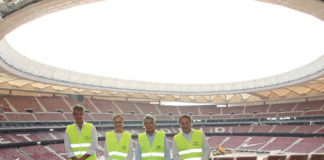 La Presidenta Cifuentes visitó el Wanda Metropolitano