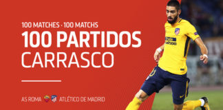 Carrasco; 100 partidos con el Atleti Carrasco; 100 partidos con el Atleti