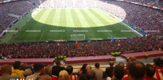 El Atleti inhabilitó las cuatro primeras filas de la Grada de Animación