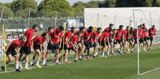 Entrenamiento matutino con todos disponibles