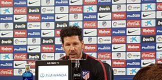 Simeone: «El equipo está bien, es un grupo corto pero muy competitivo»