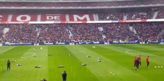 Ambientazo en el último entrenamiento del Atleti en 2017