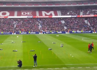 Ambientazo en el último entrenamiento del Atleti en 2017