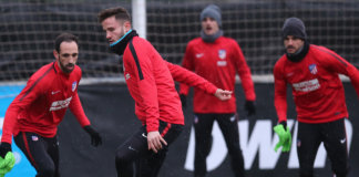 El Atlético volvió a ejercitarse tras caer en Copa