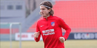 Filipe Luis ya toca balón; Diego Costa, pendiente de evolución