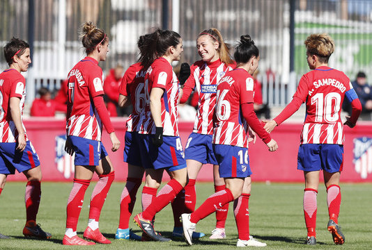Aplastante victoria del Atleti Femenino ante la Selección de Jordania