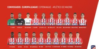El Atleti viaja a Copenhague sin Diego Costa
