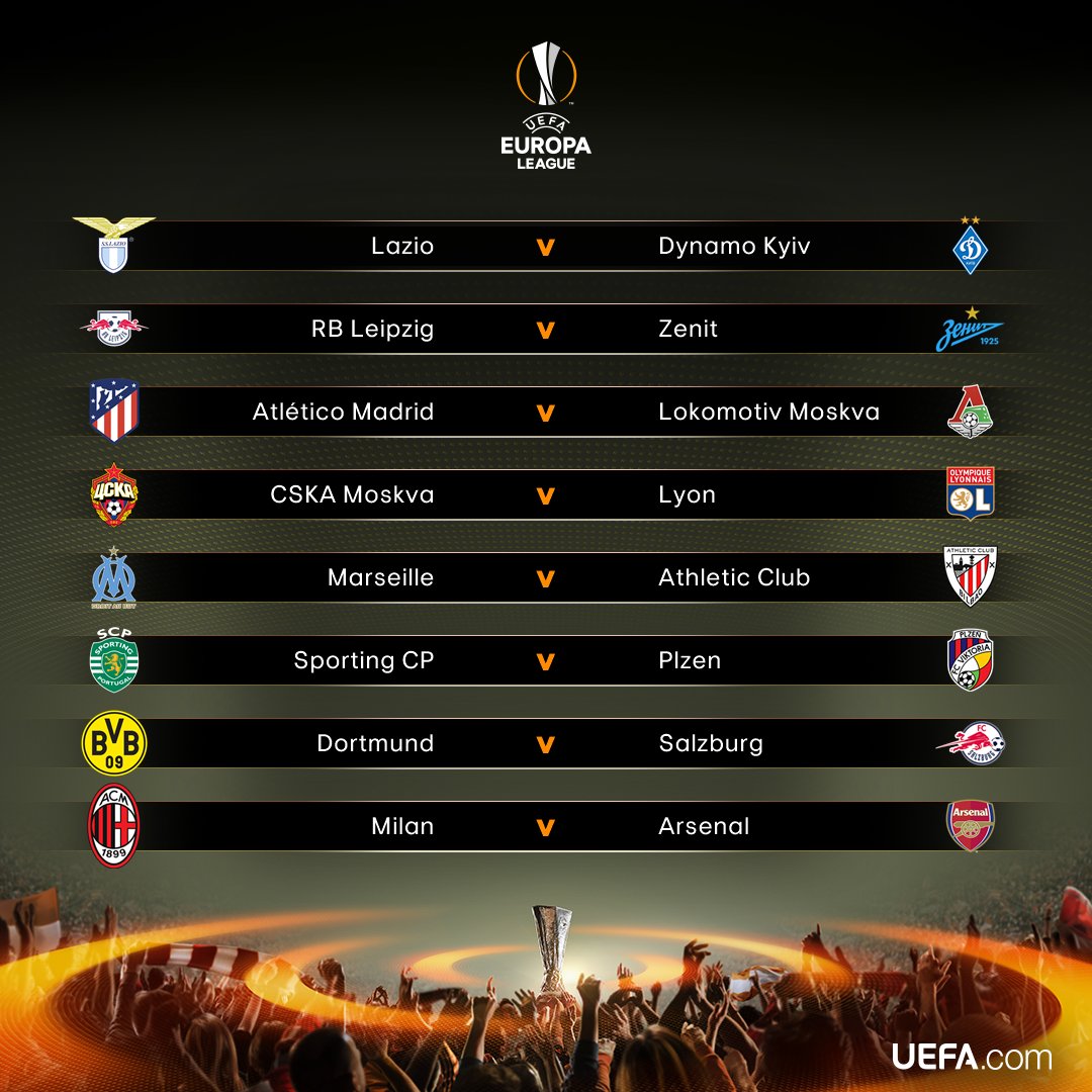 Resultados del sorteo de 1/8 de final de Europa League