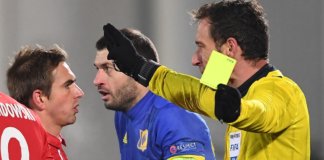 El portugués Artur Días, árbitro del Lokomotiv vs Atleti KIRILL KUDRYAVTSEV/AFP/Getty Images