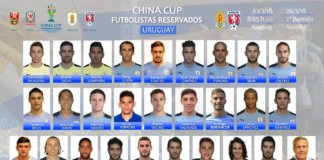 Godín y Giménez, con Uruguay a la China Cup Godín y Giménez, con Uruguay a la China Cup