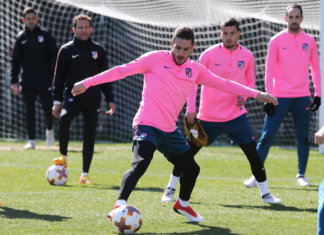 El Atlético ultima su preparación antes de recibir al Lokomotiv El Atlético ultima su preparación antes de recibir al Lokomotiv