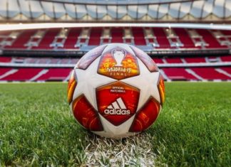 El balón de la Champions, con los colores del Atleti y del Metropolitano El balón de la Champions, con los colores del Atleti y del Metropolitano