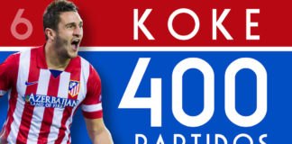 Koke alcanza los 400 partidos como rojiblanco