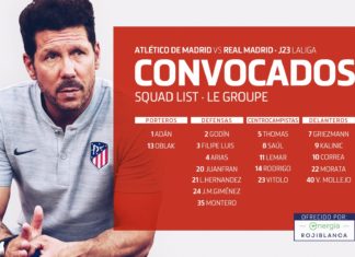 CONVOCATORIA. Koke no llega al derbi