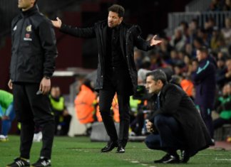 Simeone: «Le pregunté al árbitro y me dijo una cosa que Costa dice que no dijo» Simeone: "Le pregunté al árbitro y me dijo una cosa que Costa dice que no dijo"