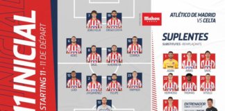 Once sorprendente: Felipe debuta como titular y Correa se cuela en el once